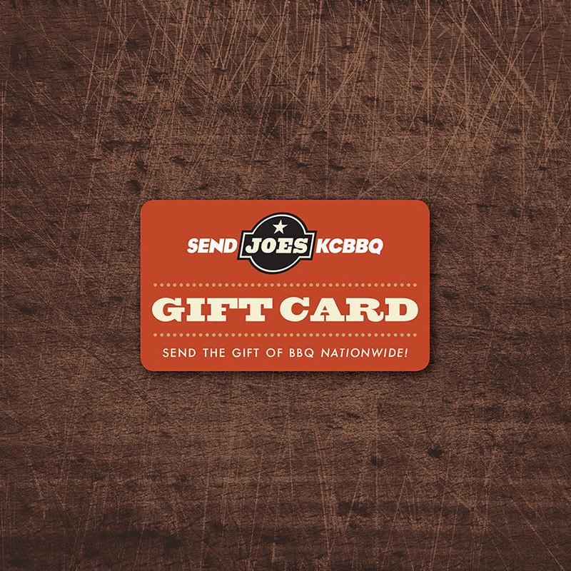 Gift card from SendJoesKCBBQ for shipping BBQ
