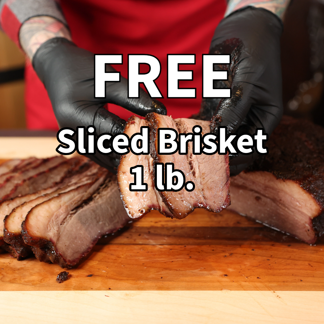 FREE: Sliced Brisket 1 lb. - SendJoesKCBBQ