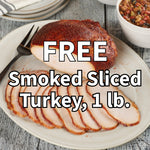 Sliced smoked turkey promo item 'FREE Smoked Sliced Turkey, 1 lb.'