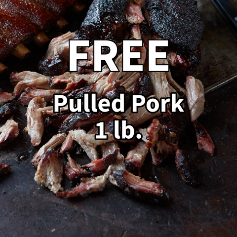 FREE: Pulled Pork 1 lb.